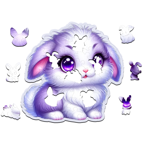 Puzzle Drewniane Króliczek 51 elementów